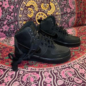 Black high top Air Force 1s